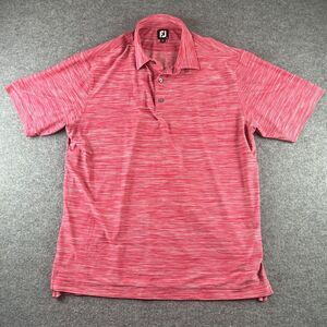 FootJoy FJ Red Garment Dyed Performance Golf Polo Shirt Mens XLarge Stretch‎